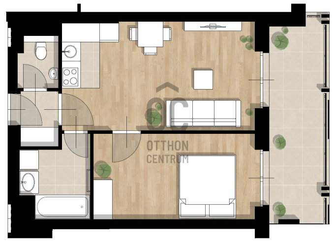 2 bed · 45m² · Lakás · 89.500.000 Ft